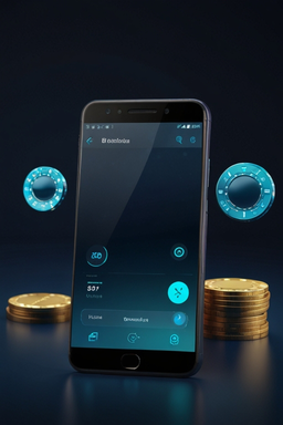 Smartphone com app de casino
